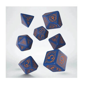 Q Workshop Wizard Dice Set (7)  Blue/Orange